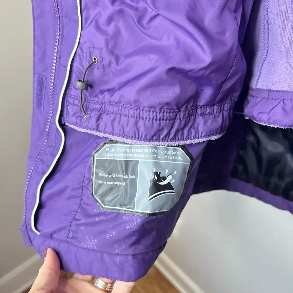Columbia Woman's Purple 3-in-1‎ Interchange Jacket Medium Waterproof Hiking